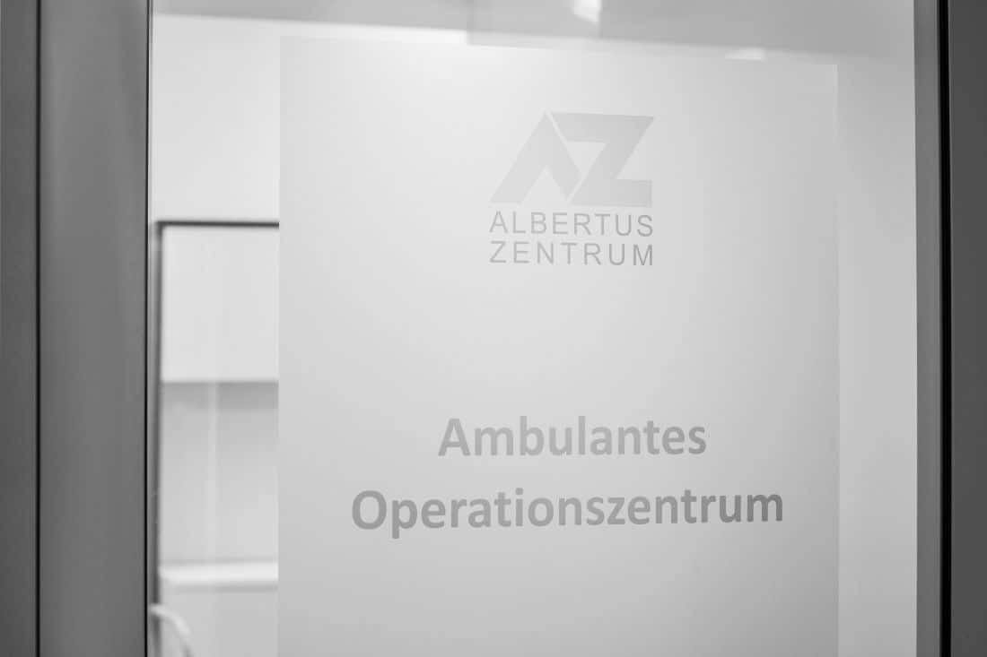 Eingang zum ambulanten Operationszentrum in Mönchengladbach